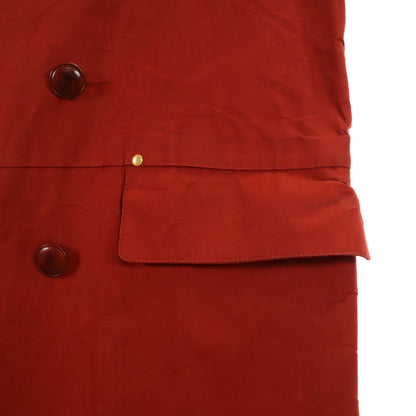 HERMES 80s Vintage Ulster Coat Red Size L