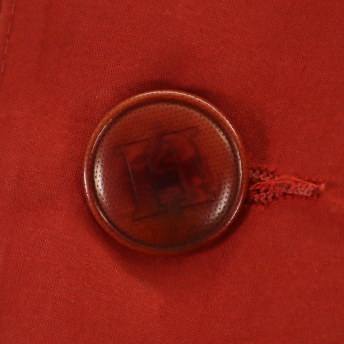 HERMES 80s Vintage Ulster Coat Red Size L