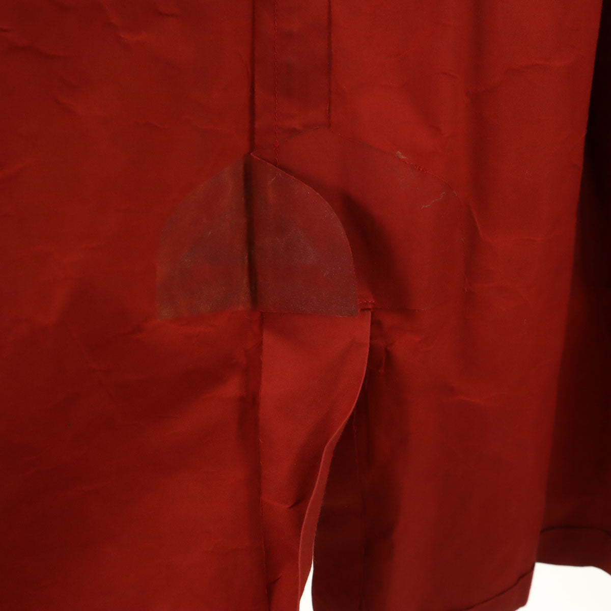 HERMES 80s Vintage Ulster Coat Red Size L