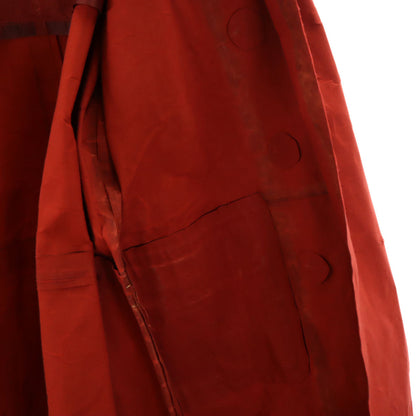 HERMES 80s Vintage Ulster Coat Red Size L