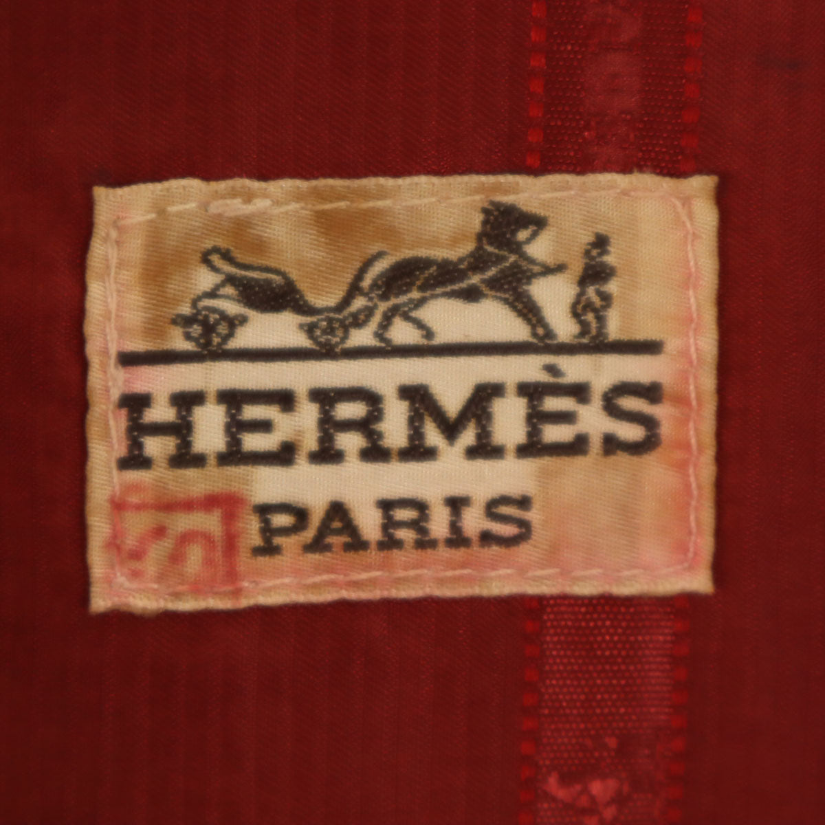 HERMES 80s Vintage Ulster Coat Red Size L