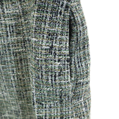 Rene Japanese Tweed Short Sleeve Dress Green Size 36