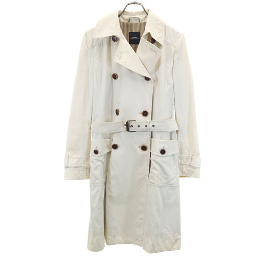 MAX MARA Trench Coat with Belt Ivory Size 42