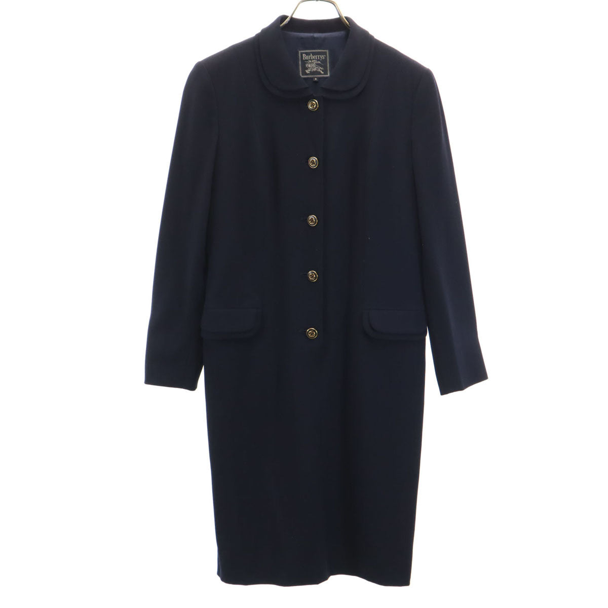 Burberrys Vintage Navy Long Sleeve Midi Dress Size 9AR