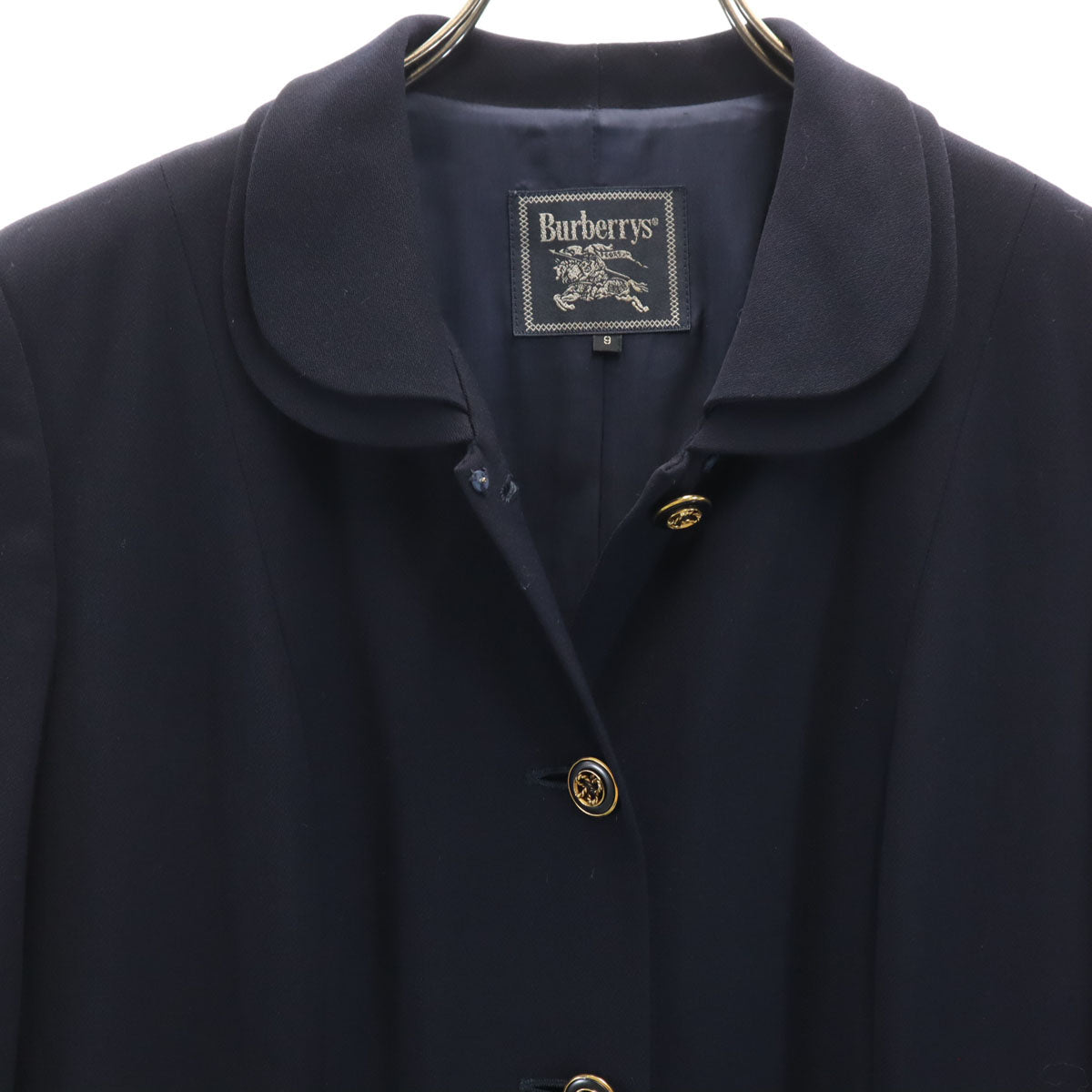 Burberrys Vintage Navy Long Sleeve Midi Dress Size 9AR