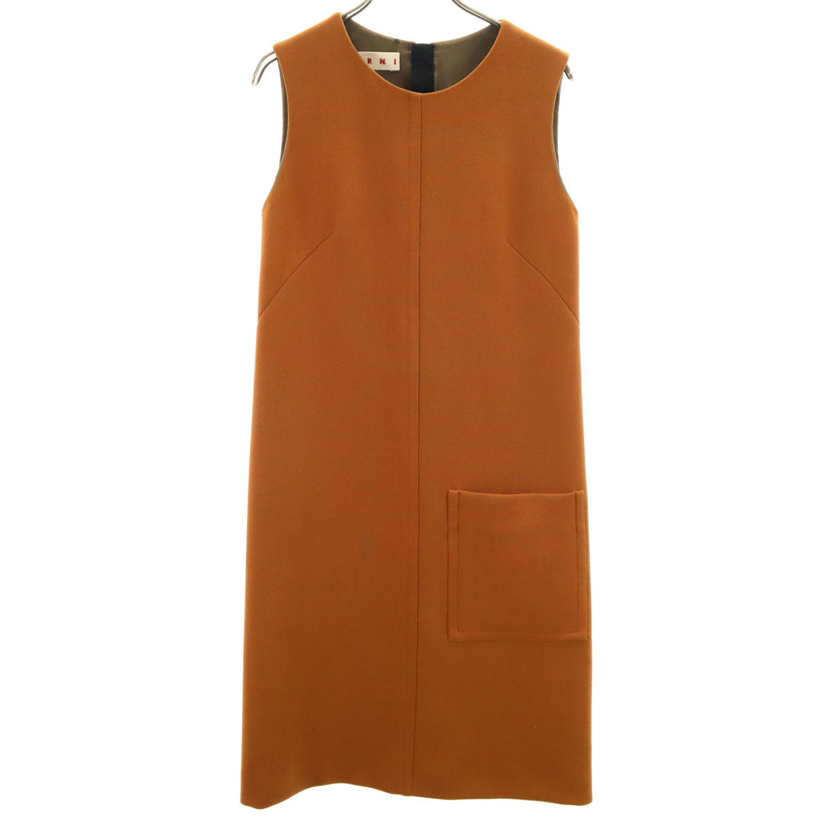 MARNI Italian Sleeveless Midi Dress Brown Size 36