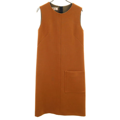 MARNI Italian Sleeveless Midi Dress Brown Size 36
