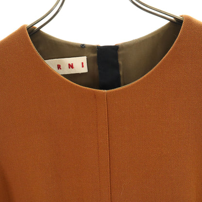 MARNI Italian Sleeveless Midi Dress Brown Size 36