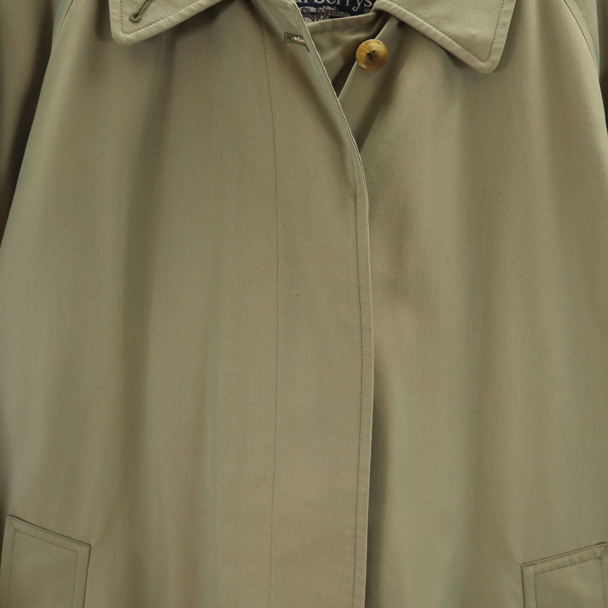 Burberrys 80s 90s Nova Check Coat Khaki