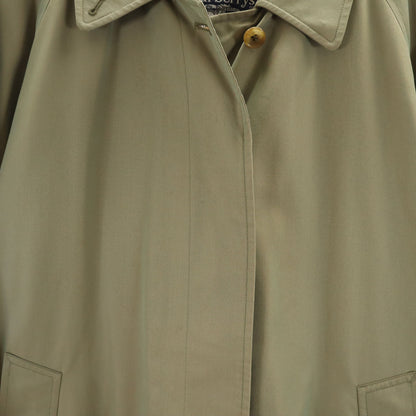 Burberrys 80s 90s Nova Check Coat Khaki