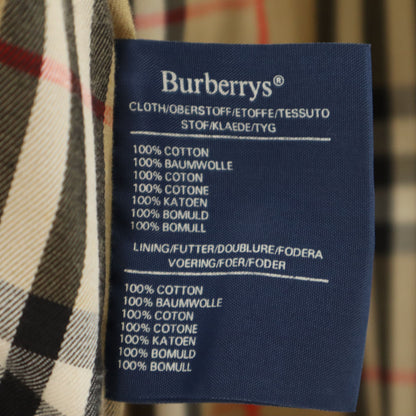 Burberrys 80s 90s Nova Check Coat Khaki