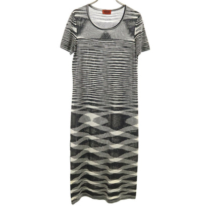 Missoni All Over Pattern Short Sleeve Dress Black Size 40