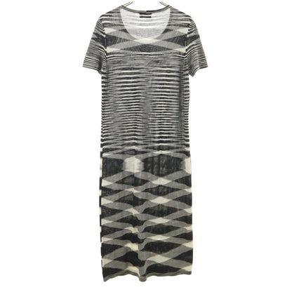 Missoni All Over Pattern Short Sleeve Dress Black Size 40