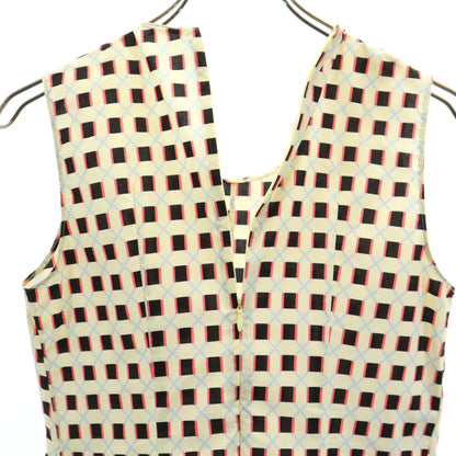 MARNI Italian Patterned Sleeveless Midi Dress Yellow Size 38