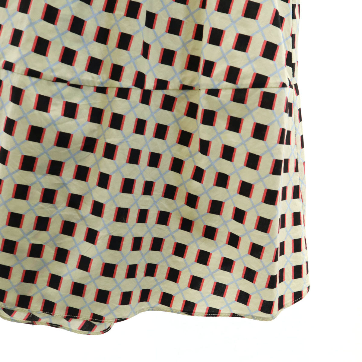 MARNI Italian Patterned Sleeveless Midi Dress Yellow Size 38