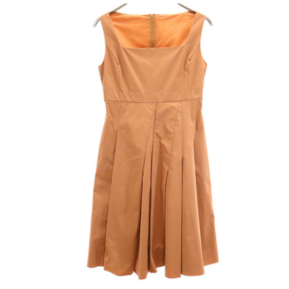 FOXEY NEW YORK Sleeveless Midi Dress Brown Size 40