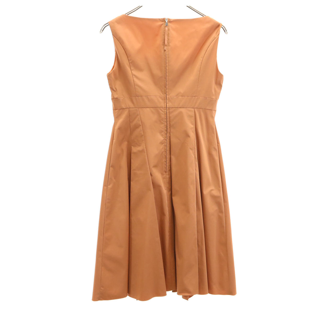 FOXEY NEW YORK Sleeveless Midi Dress Brown Size 40