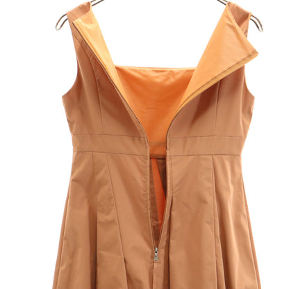 FOXEY NEW YORK Sleeveless Midi Dress Brown Size 40