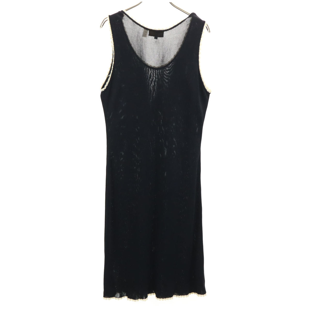 FENDI Italian Sleeveless Knit Dress Dark Navy Blue Size 46