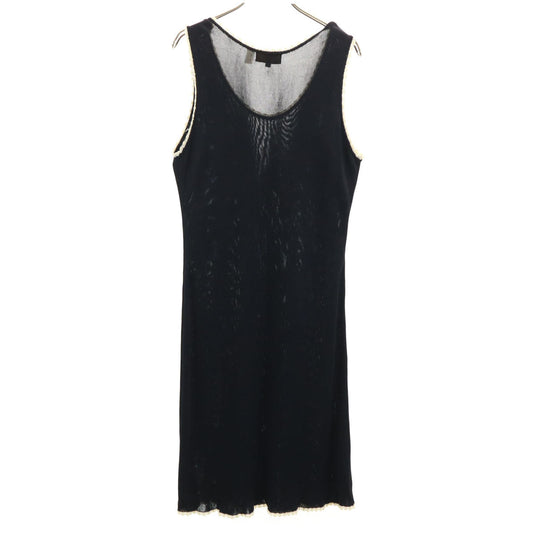 FENDI Italian Sleeveless Knit Dress Dark Navy Blue Size 46