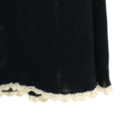 FENDI Italian Sleeveless Knit Dress Dark Navy Blue Size 46