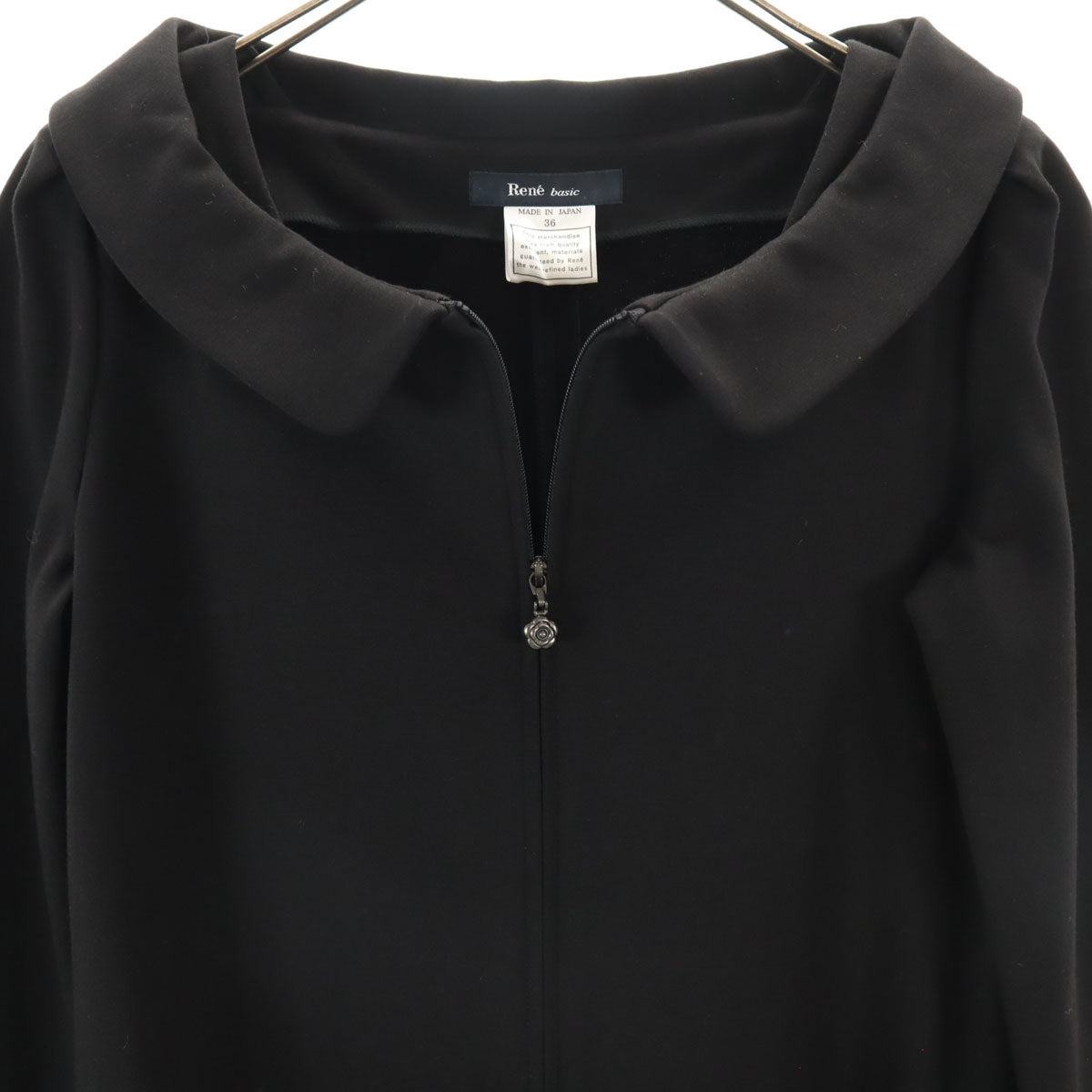 Rene basic Made in Japan Long Sleeve Dress Black Size 36