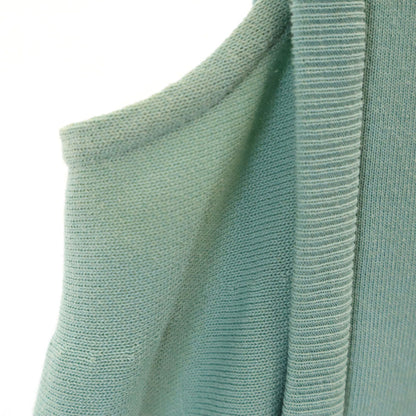 FOXEY Sleeveless V-Neck Side Ribbon Knit Dress Green Size 38