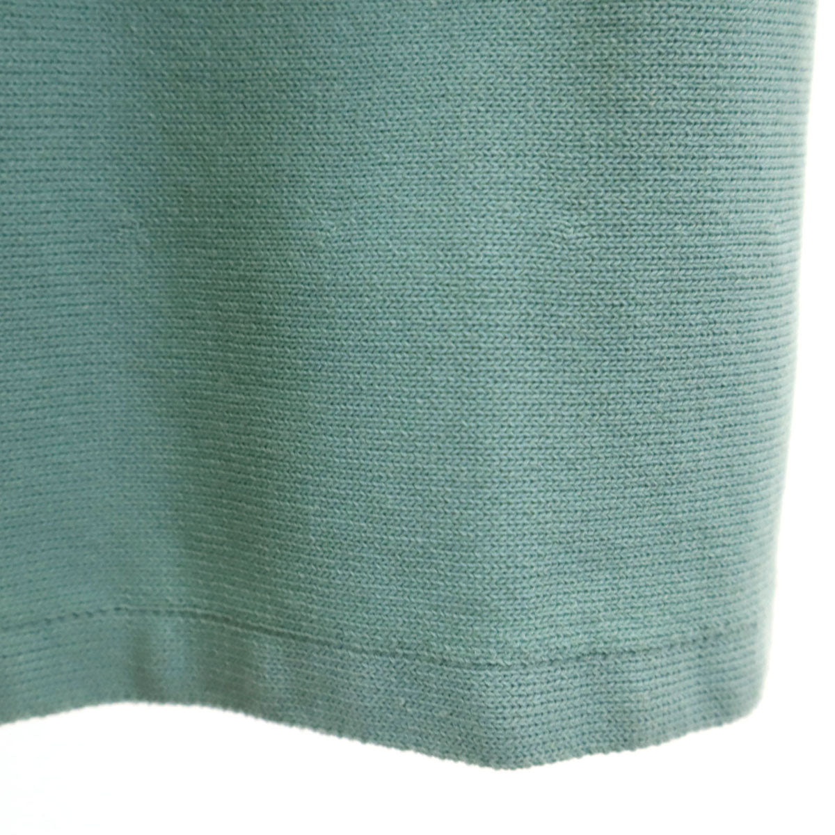 FOXEY Sleeveless V-Neck Side Ribbon Knit Dress Green Size 38