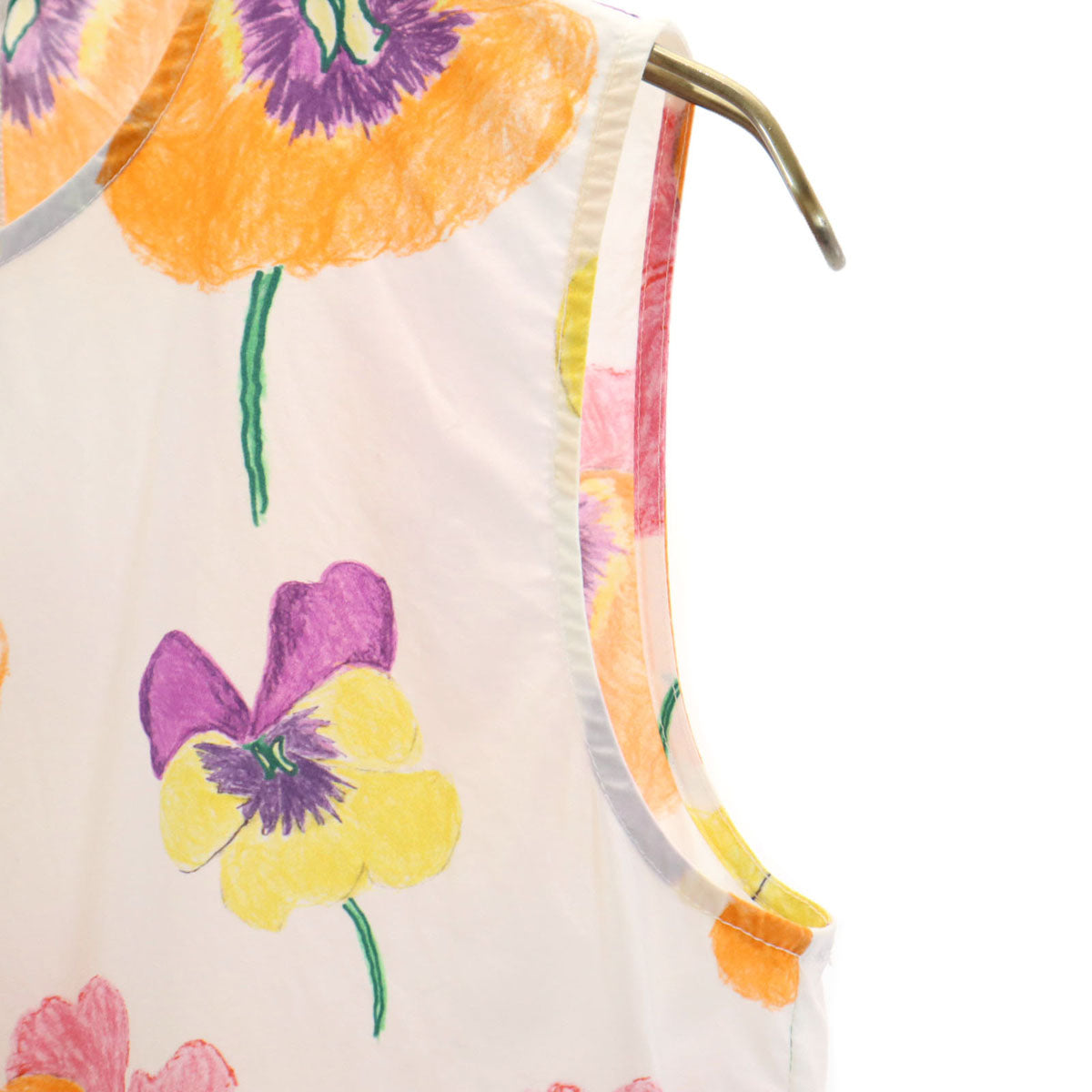 MARNI Floral Sleeveless Midi Dress White Size 38