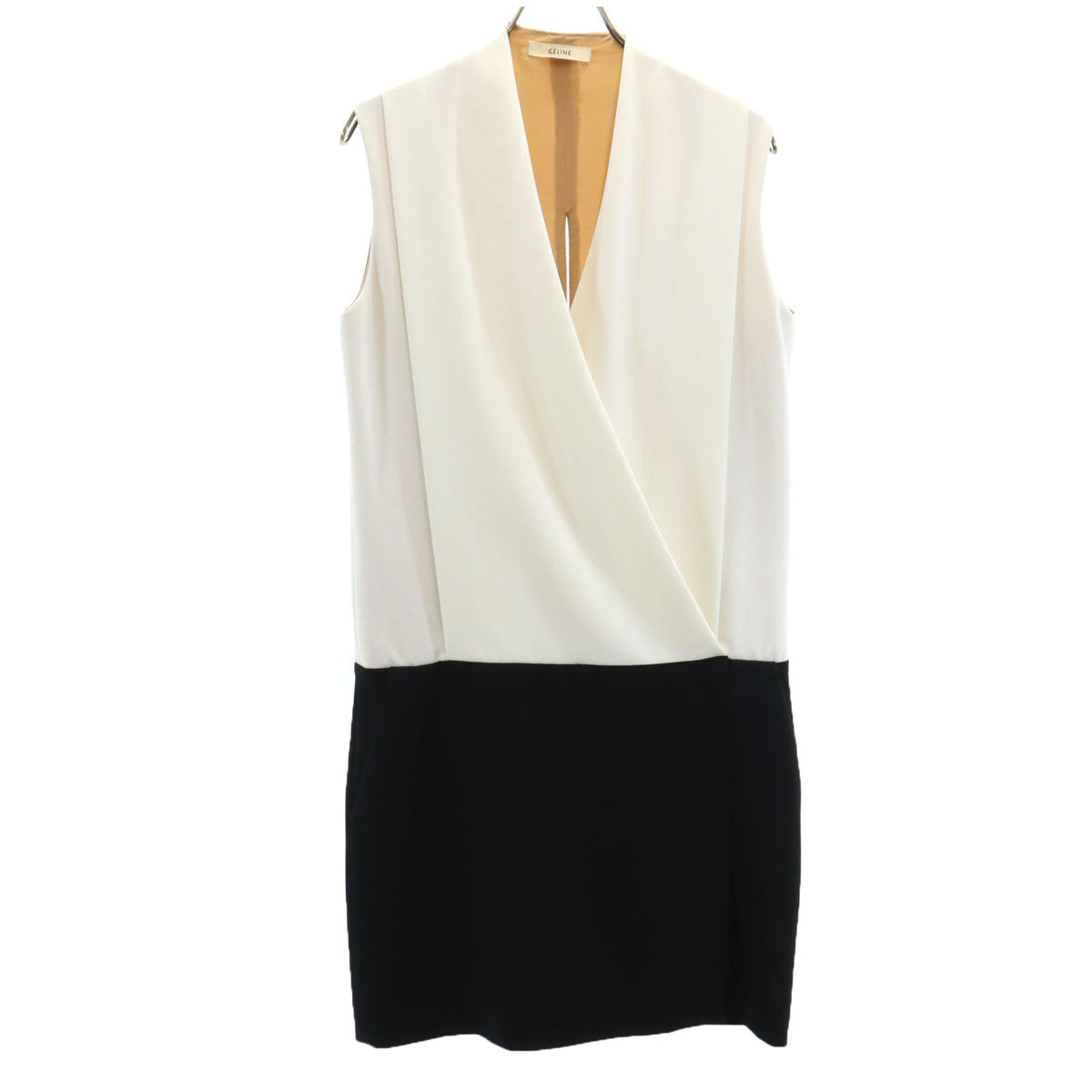 CELINE French Cache-Coeur Long Vest Ivory Size 38