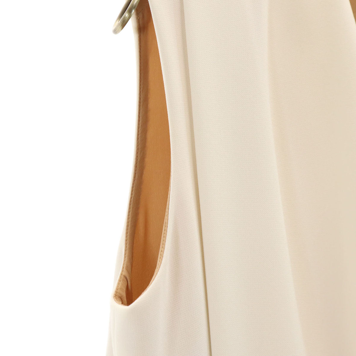 CELINE French Cache-Coeur Long Vest Ivory Size 38