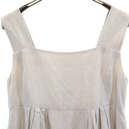 FOXEY Linen Lace Embroidered Camisole Dress Gray Size 38