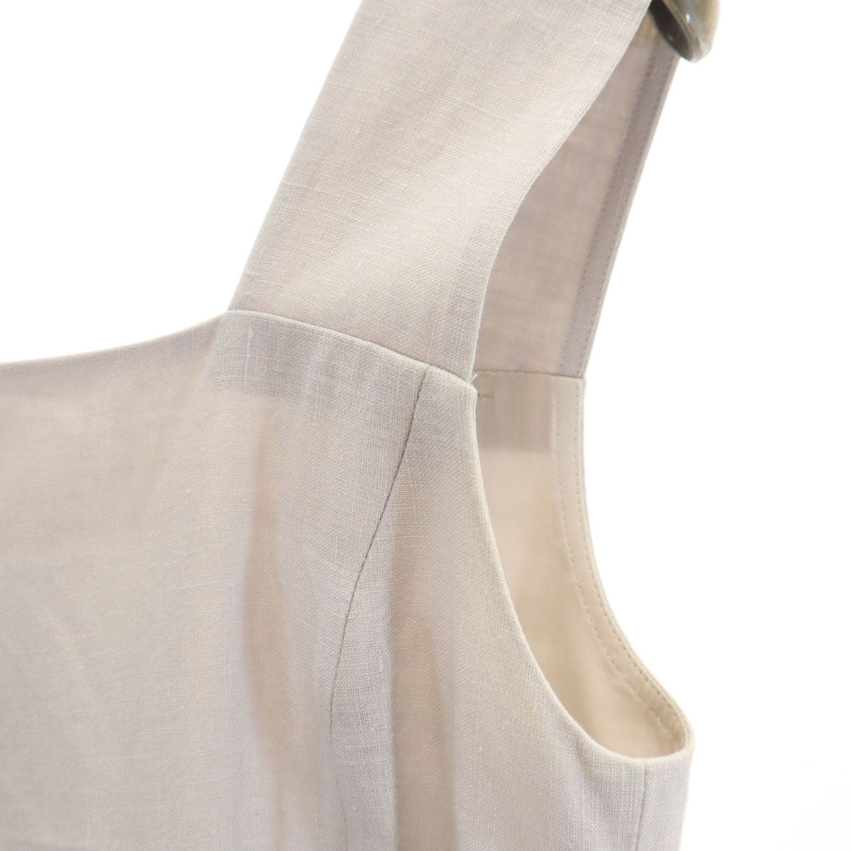 FOXEY Linen Lace Embroidered Camisole Dress Gray Size 38