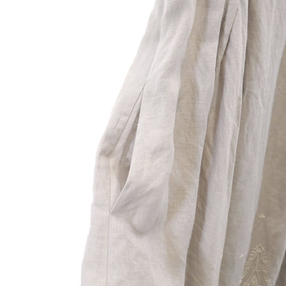 FOXEY Linen Lace Embroidered Camisole Dress Gray Size 38