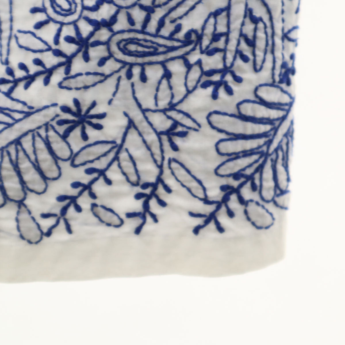 PRADA Leaf Embroidery Sleeveless Mini Dress White Size 38