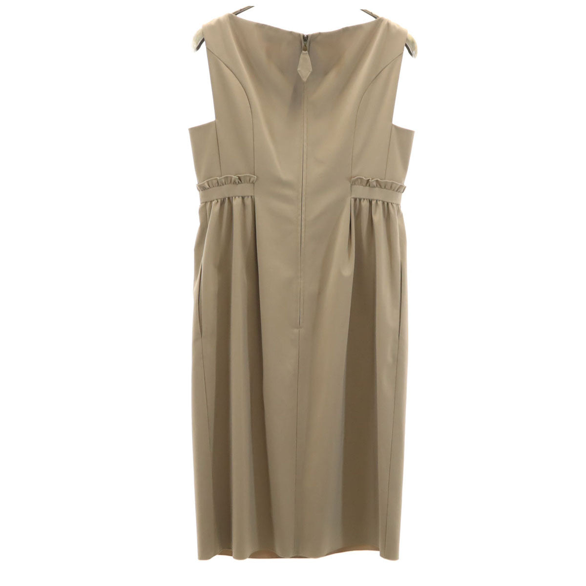 FOXEY NEW YORK Sleeveless Mini Dress Ash Brown Size 38