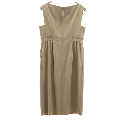 FOXEY NEW YORK Sleeveless Mini Dress Ash Brown Size 38