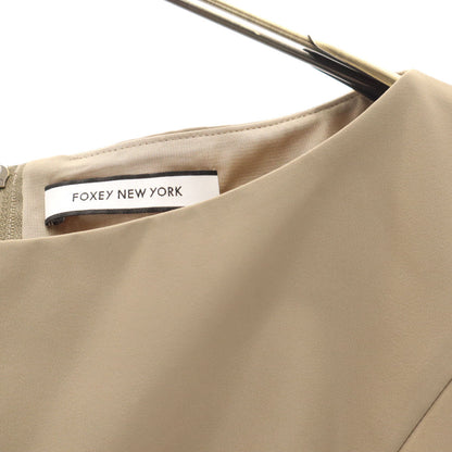 FOXEY NEW YORK Sleeveless Mini Dress Ash Brown Size 38
