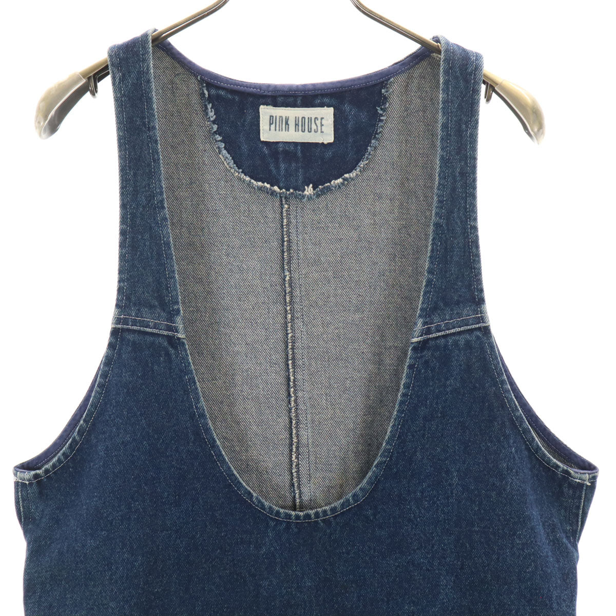 PINK HOUSE Denim Jumper Dress Indigo Blue