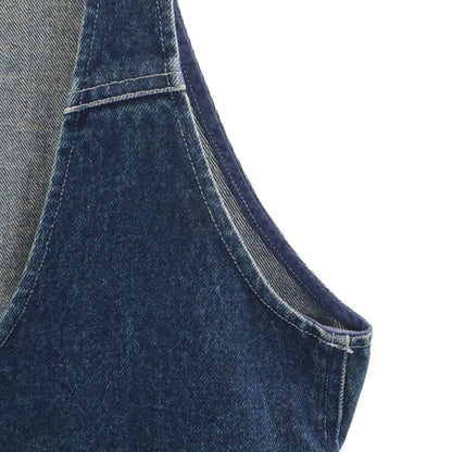 PINK HOUSE Denim Jumper Dress Indigo Blue