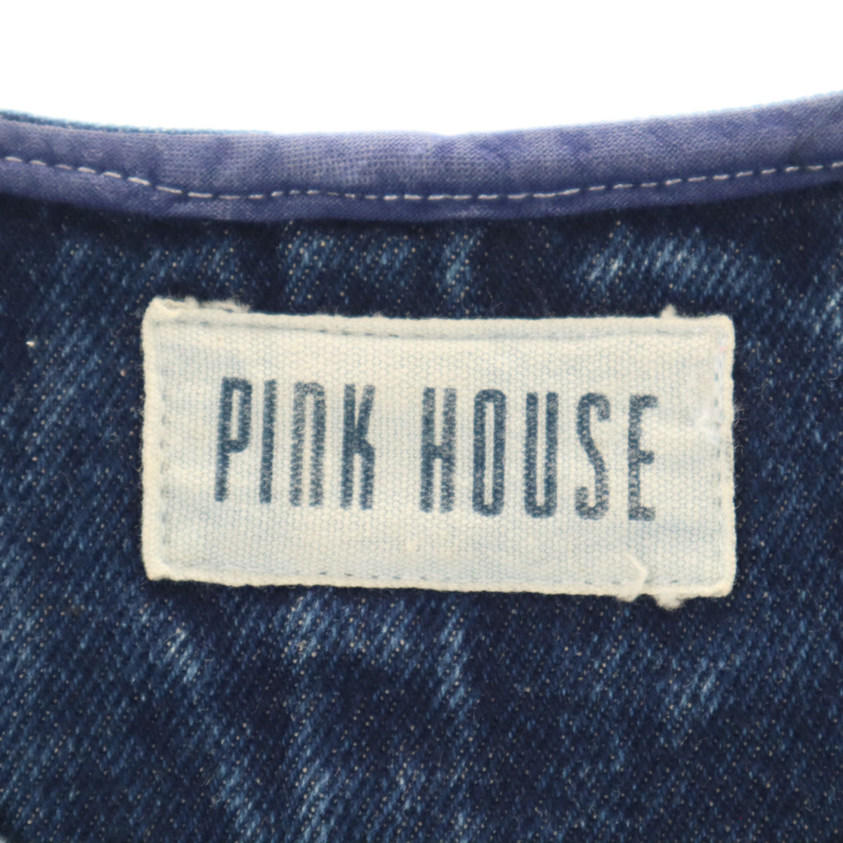 PINK HOUSE Denim Jumper Dress Indigo Blue