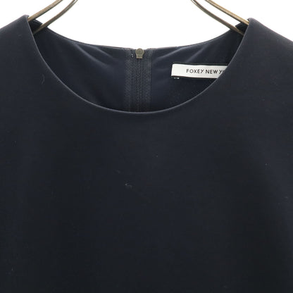 FOXEY NEW YORK Sleeveless Midi Dress Navy Size 40