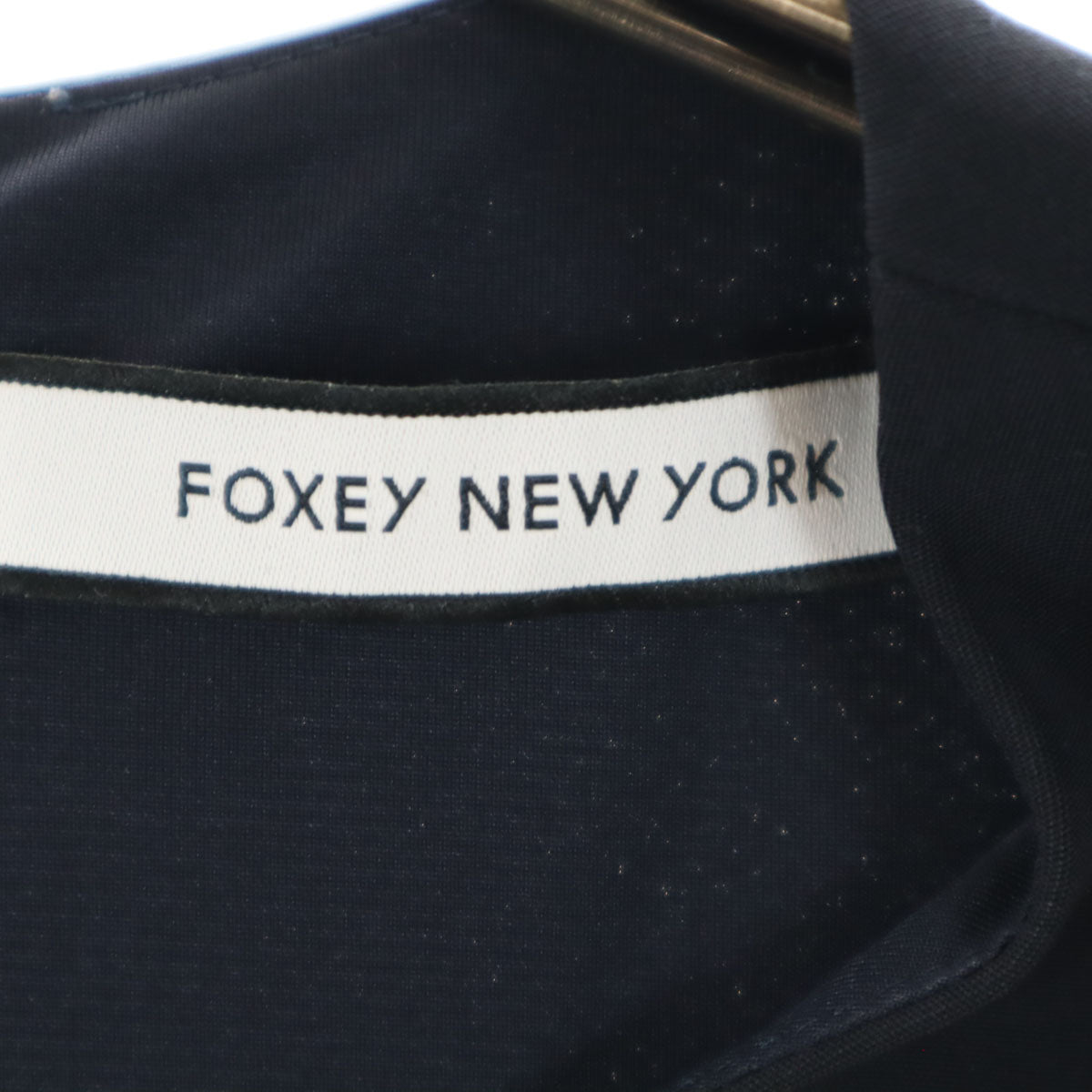 FOXEY NEW YORK Sleeveless Midi Dress Navy Size 40