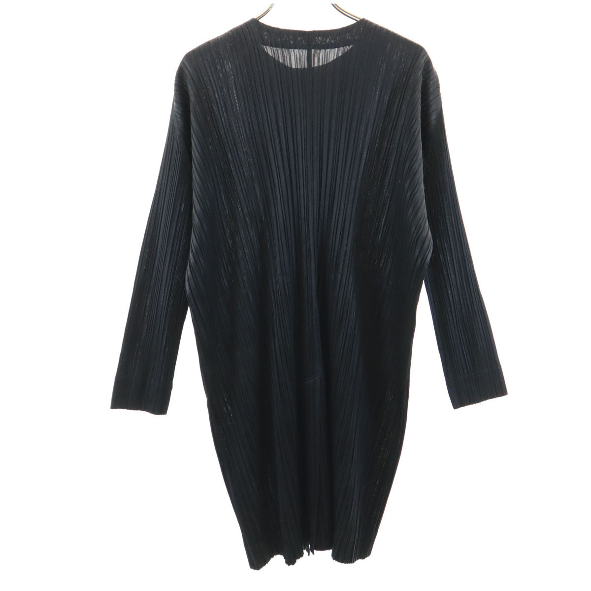 PLEATS PLEASE Pleated Long Cardigan Black Size 2