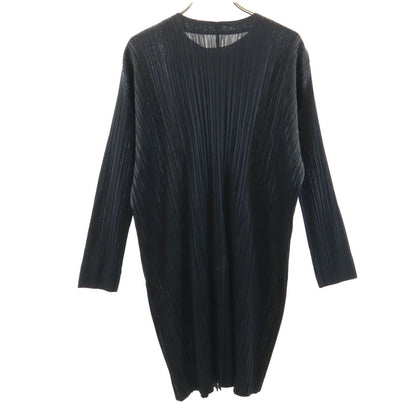 PLEATS PLEASE Pleated Long Cardigan Black Size 2