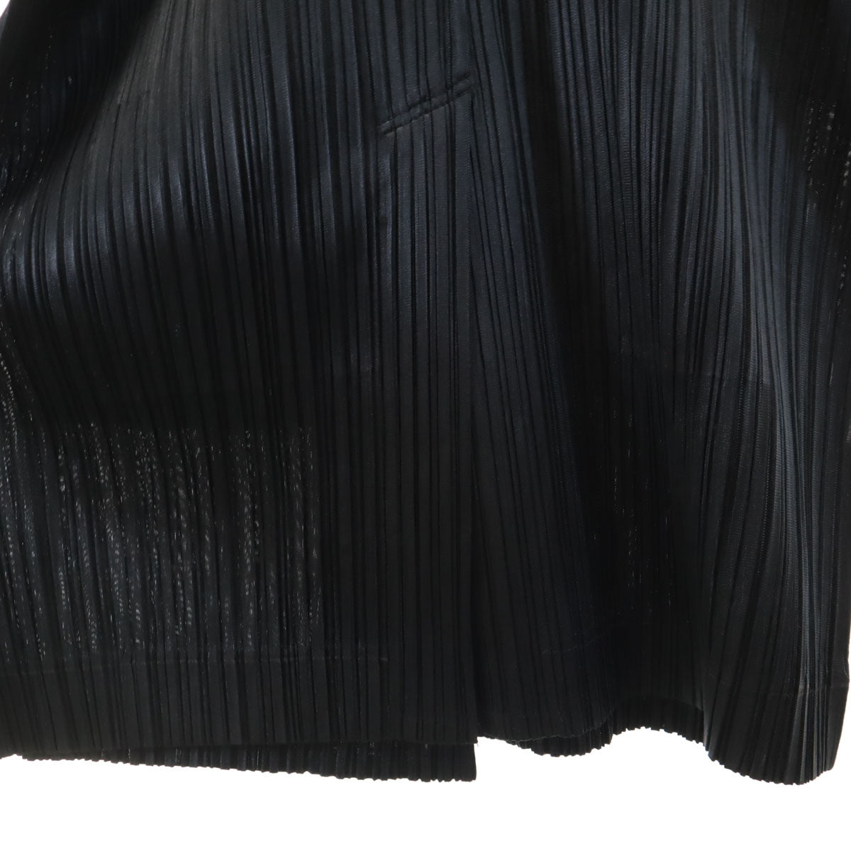 PLEATS PLEASE Pleated Long Cardigan Black Size 2