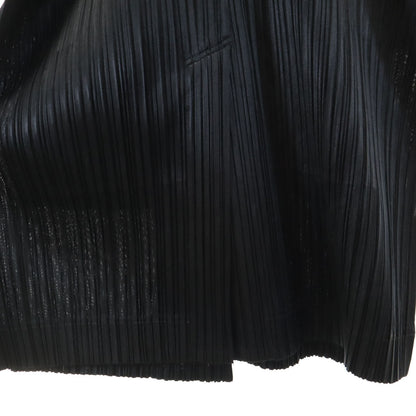 PLEATS PLEASE Pleated Long Cardigan Black Size 2