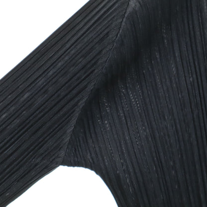 PLEATS PLEASE Pleated Long Cardigan Black Size 2