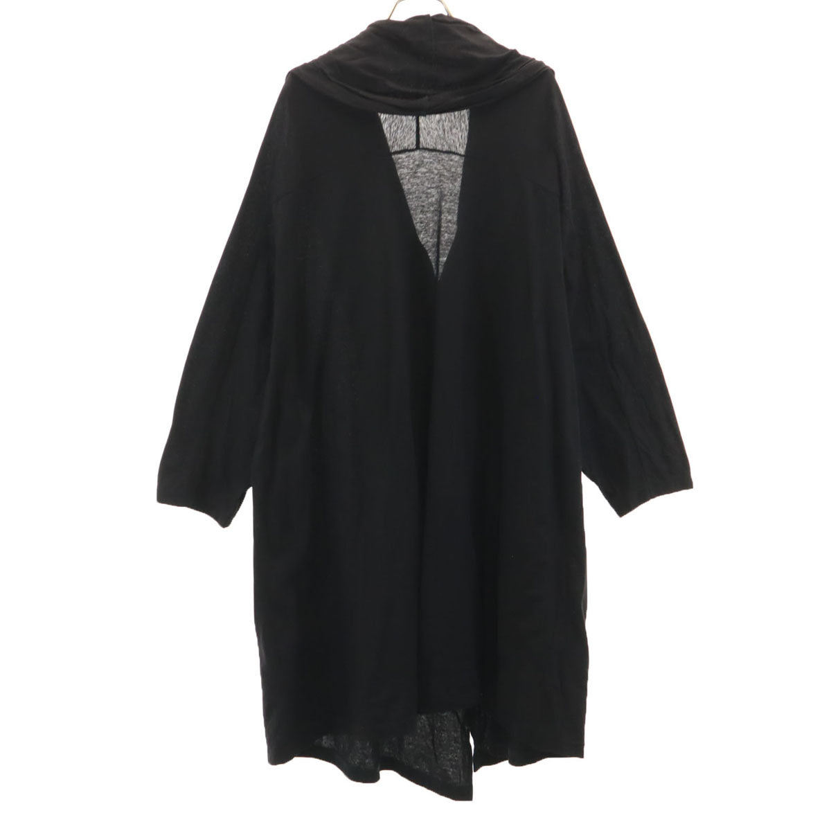 Y's Long Sleeve Long Cardigan Black Size 2
