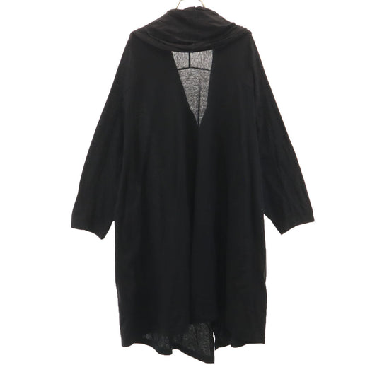 Y's Long Sleeve Long Cardigan Black Size 2